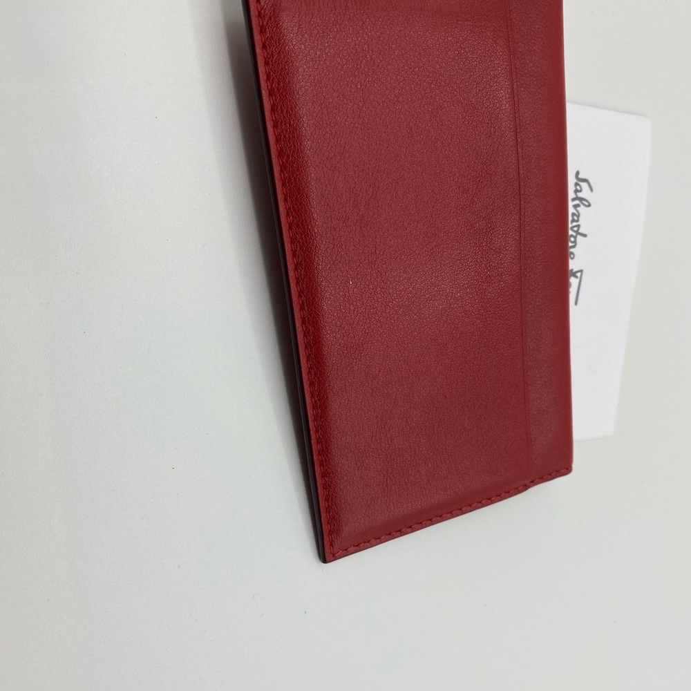 Ferragamo red leather card case - Picture 5 of 6